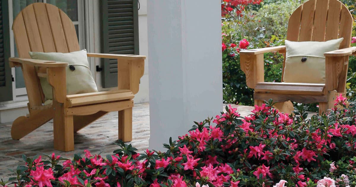 Encore Azalea front porch landscape